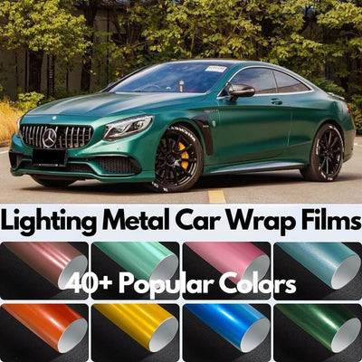 Lighting Metal Car Wrap Vinyl Film DIY Easy to Install