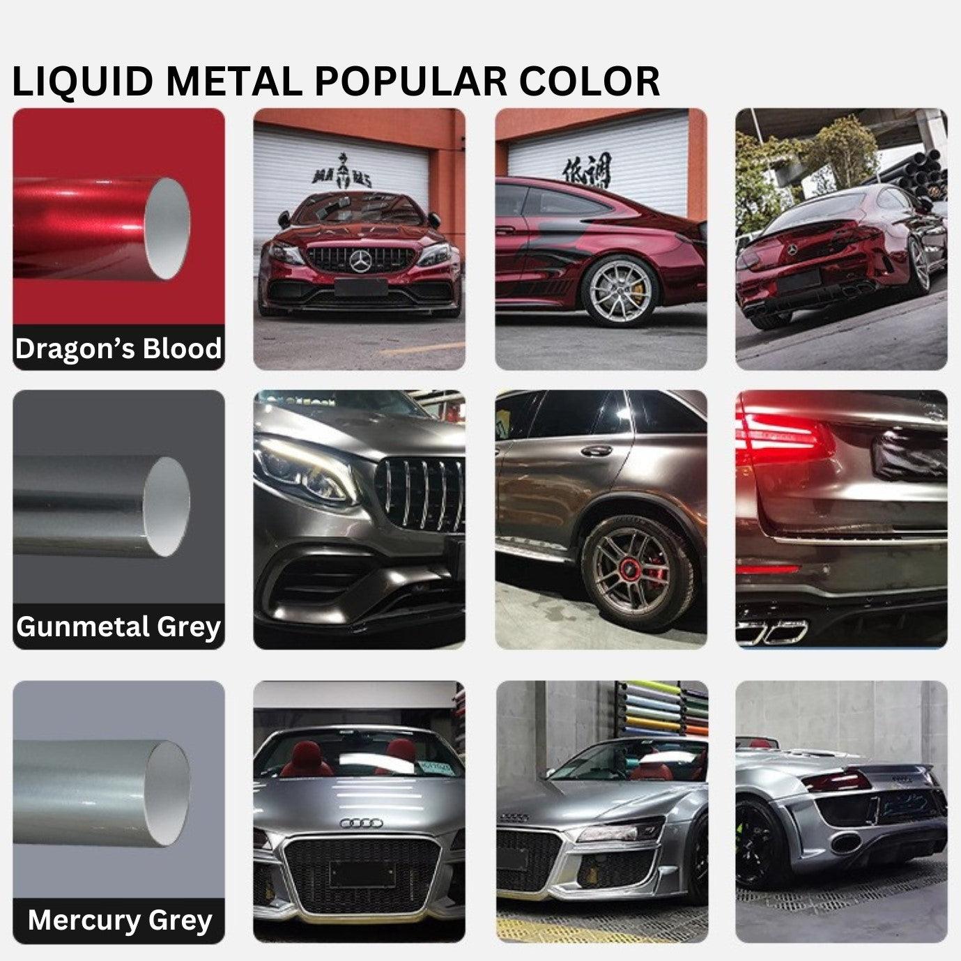 Liquid Metal Vinyl Car Wrap Film DIY Easy to Install - Car Wraps DIY