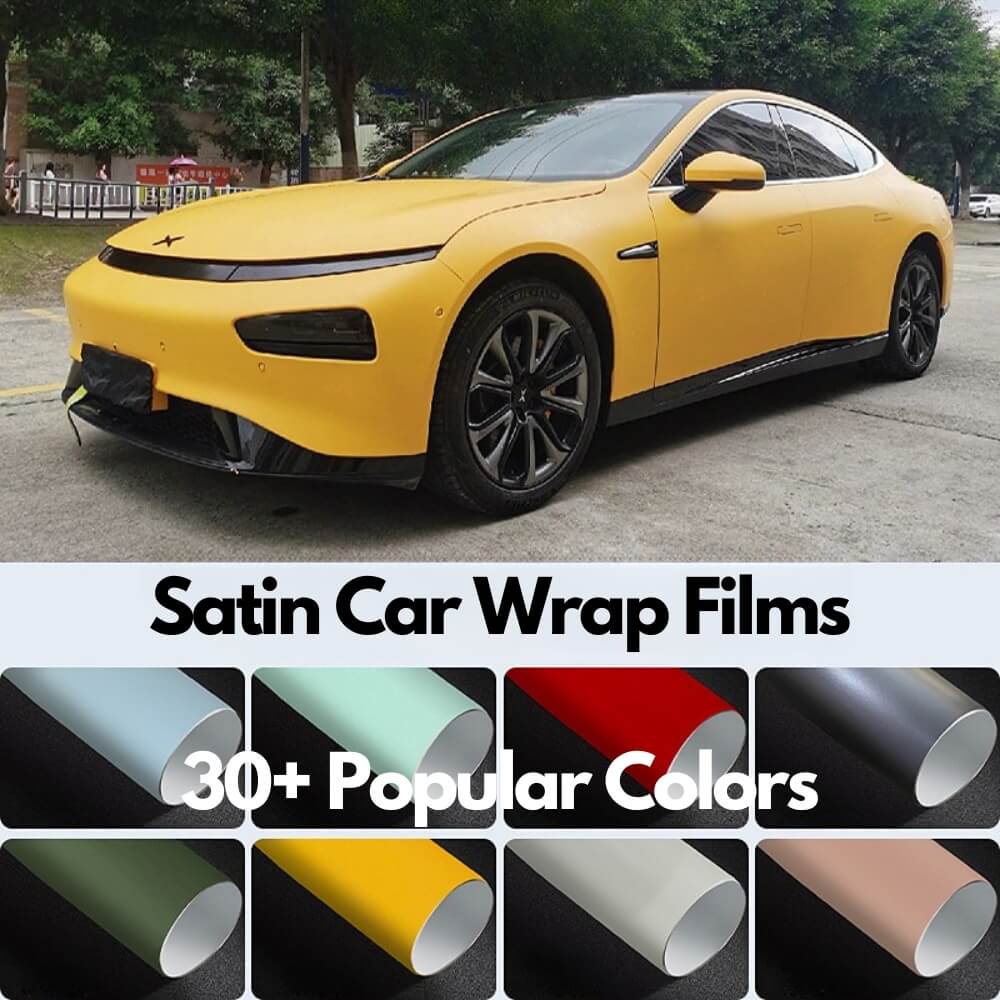 Satin Car Wrap Vinyl Film DIY Easy to Install