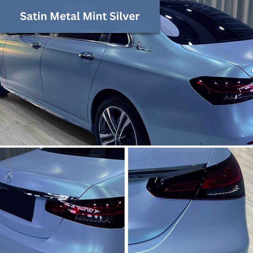 Satin Metal Vinyl Car Wrap Film DIY Easy to Install - Car Wraps DIY